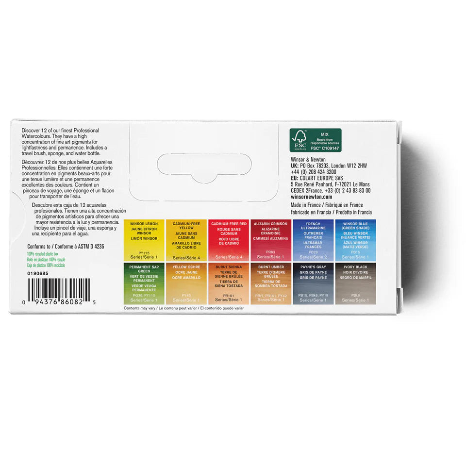 W&N Professional Watercolour Half Pan Field Pocket Set