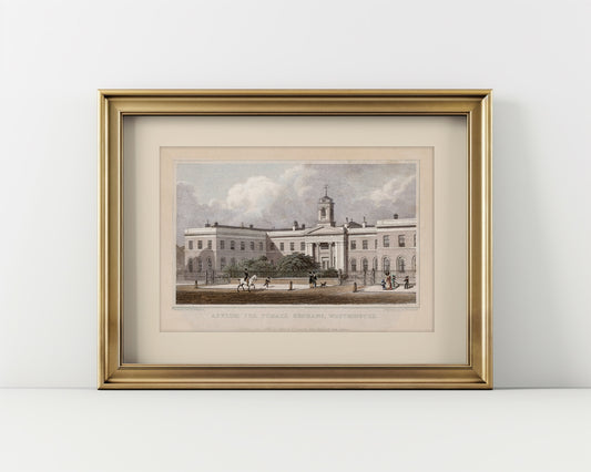 Asylum for Female Orphans, Westminster Mounted Print
