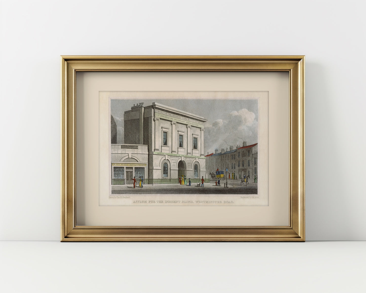 No.9 Asylum for the Indigent Blind Mounted Print