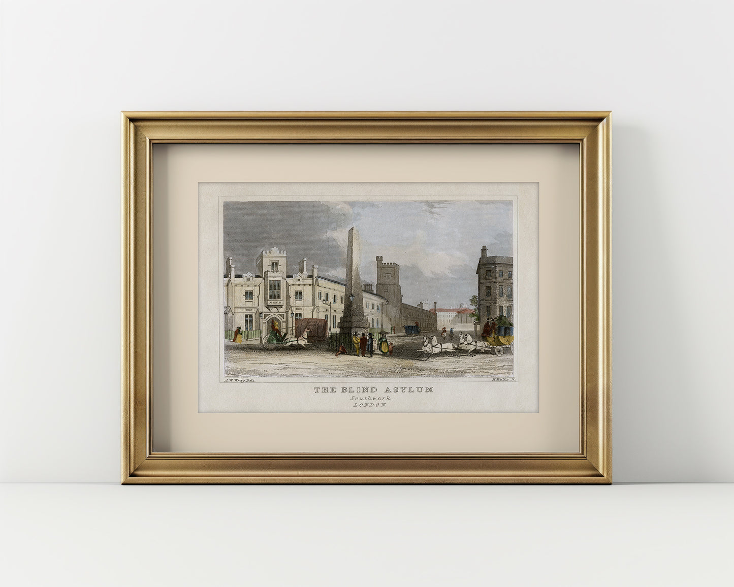 No.5 The Blind Asylum, Southwark Mounted Print