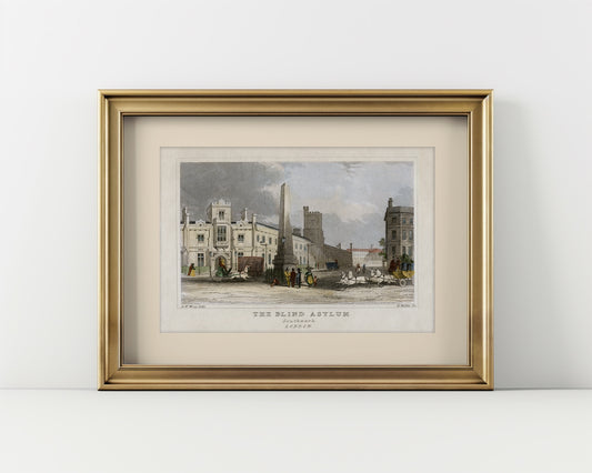 The Blind Asylum, Southwark Mounted Print
