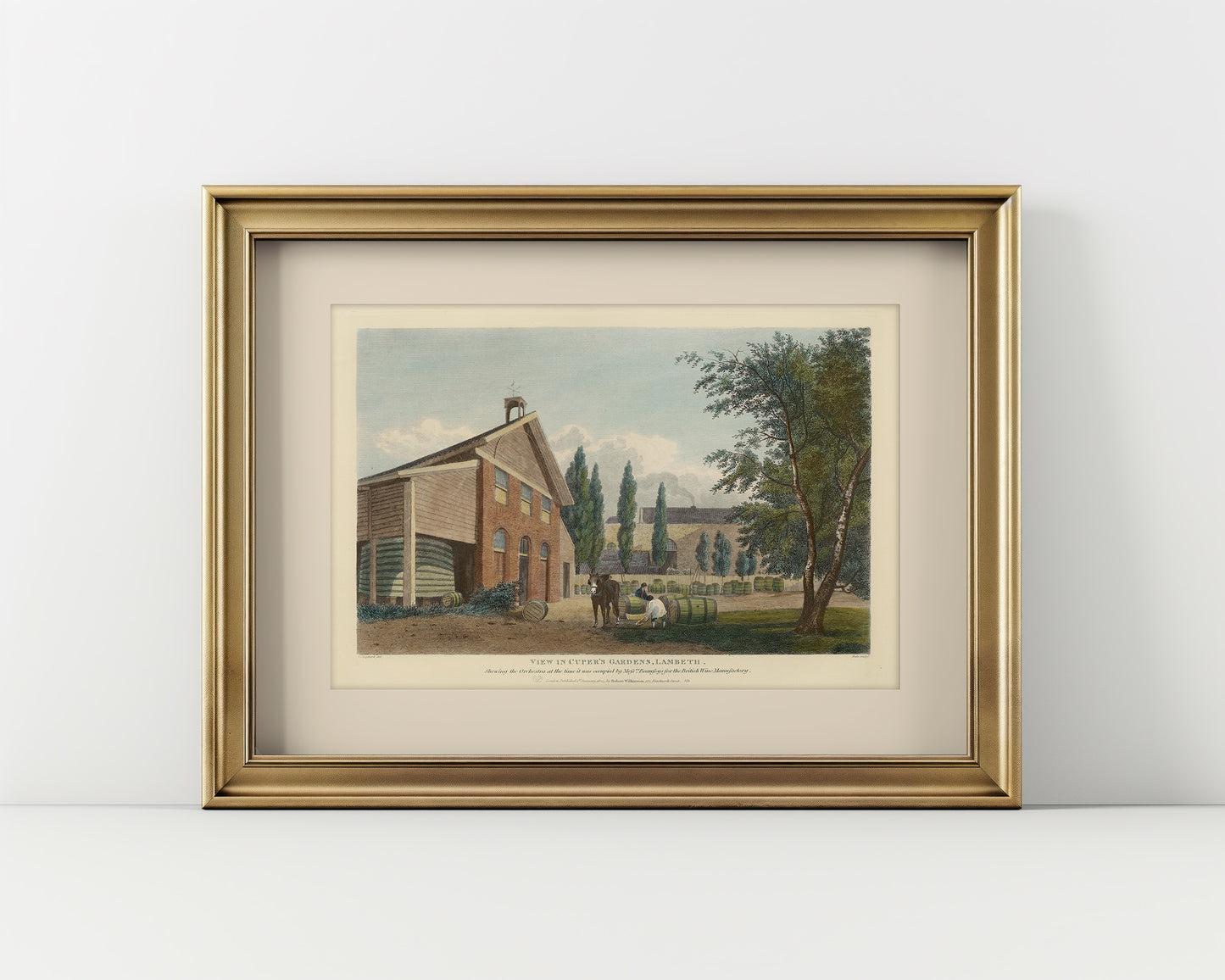 No.12 View in Cuper’s Gardens Mounted Print