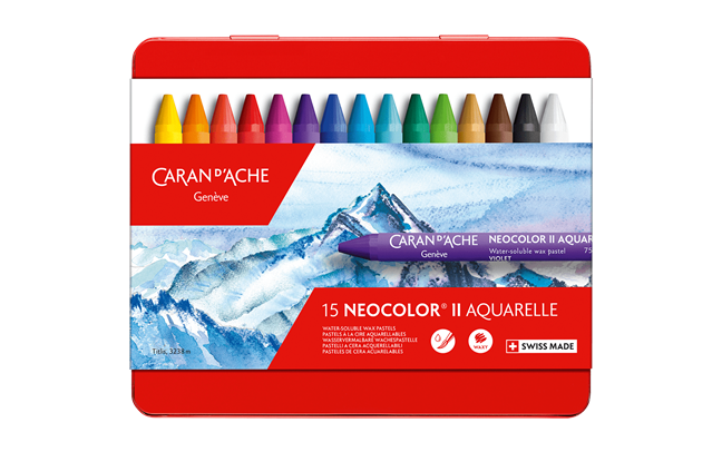 Neocolor II Water-Soluble Crayons Tin