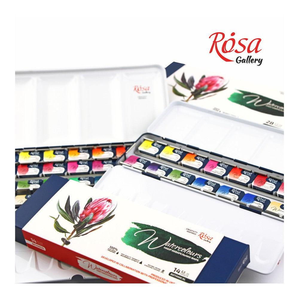 Rosa Gallery Artist's Watercolour Botanical Set of 14