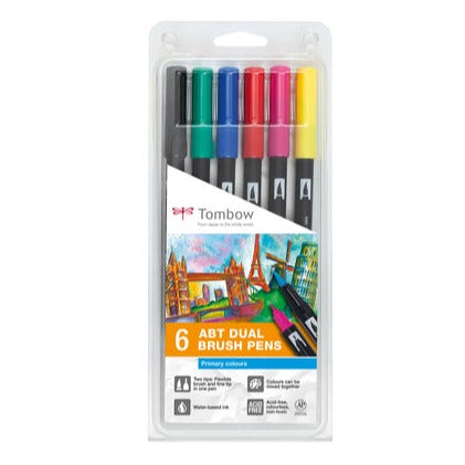 Tombow Abt Brush Pen Set of 6