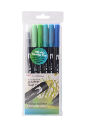 Tombow Abt Brush Pen Set of 6