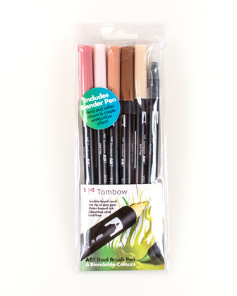 Tombow Abt Brush Pen Set of 6