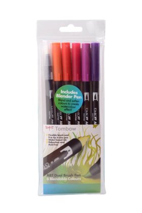 Tombow Abt Brush Pen Set of 6