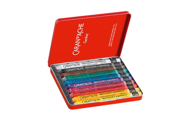 Neocolor II Water-Soluble Crayons Tin