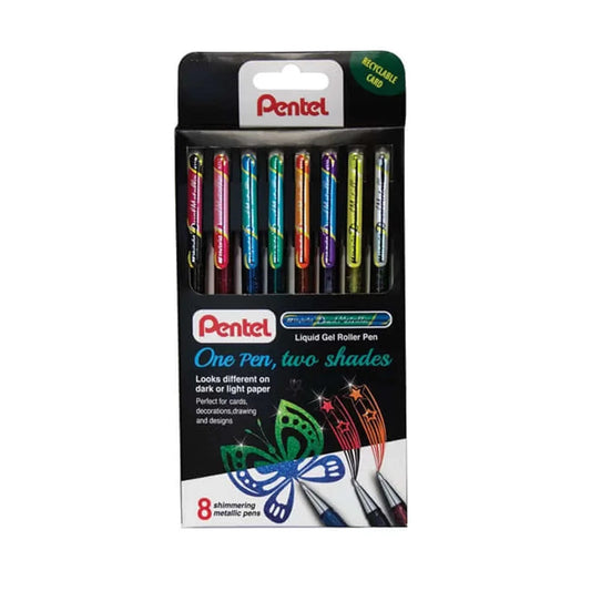 Pentel Hybrid Dual Metallic Pen Set