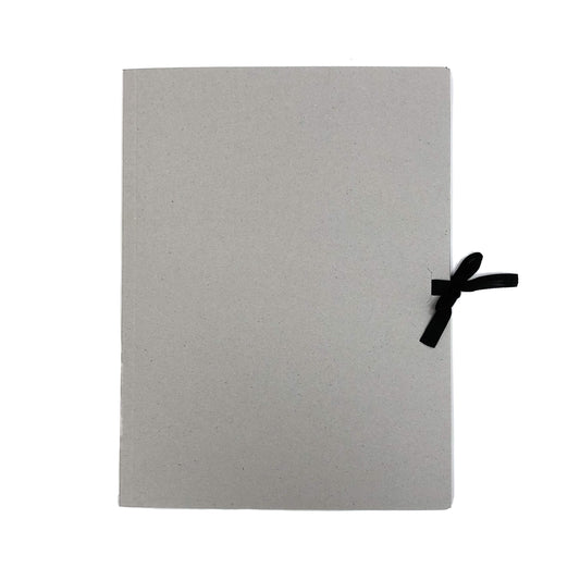 Grey Card Folder with Ribbon