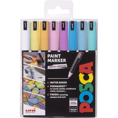 POSCA Marker Ultra Fine PC-1MR Pastel Set