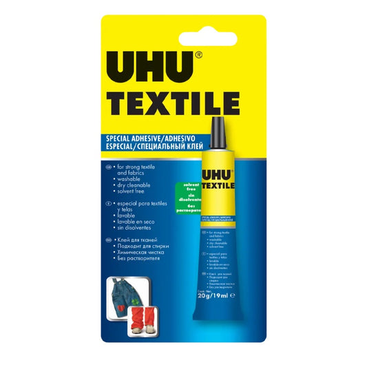 UHU 064662 Fabric Glue 19ml Blistercard