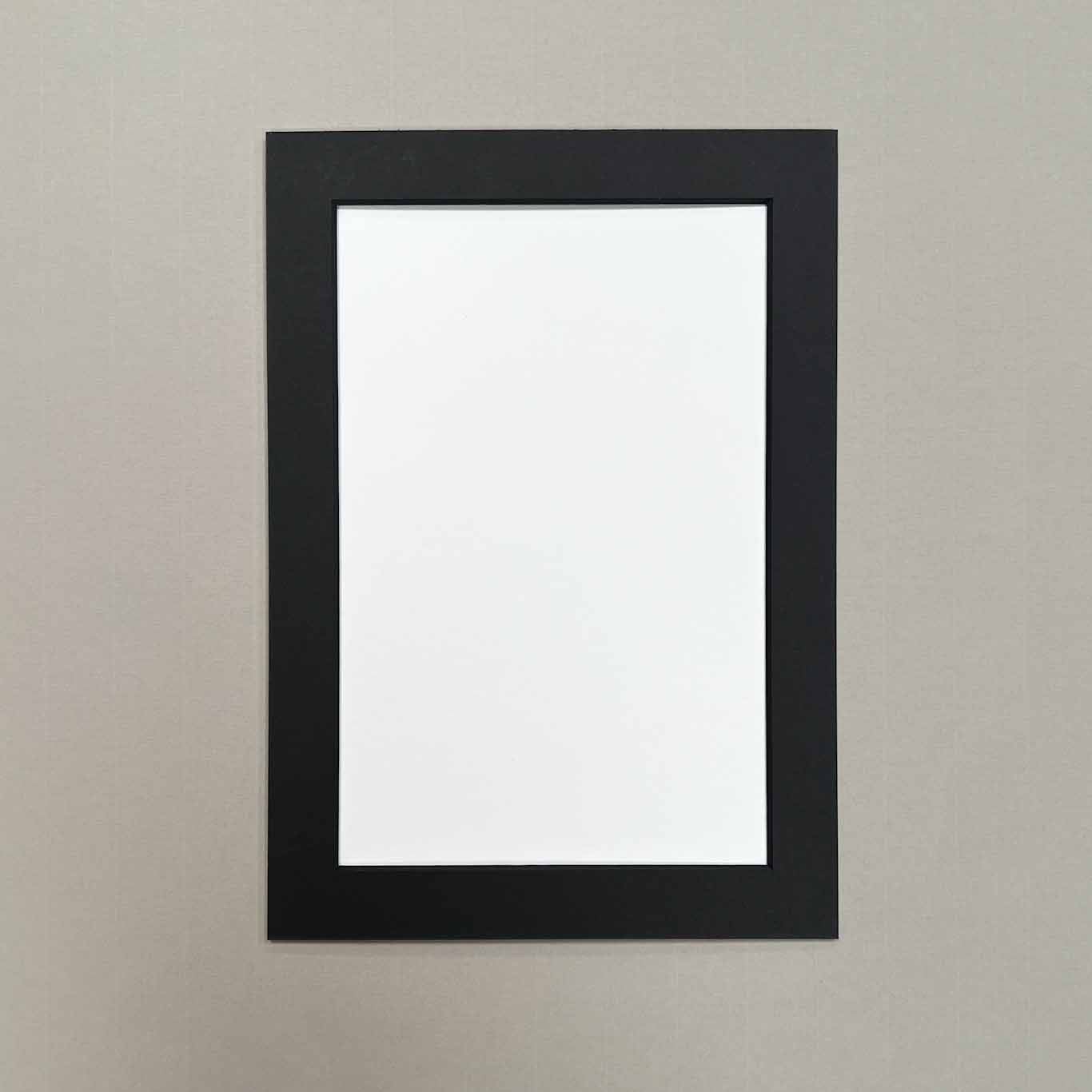 Black picture mount on a table