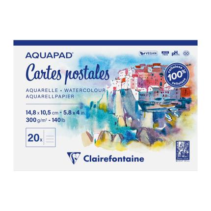 Clairefontaine Aquapad Watercolour Postcard Pad