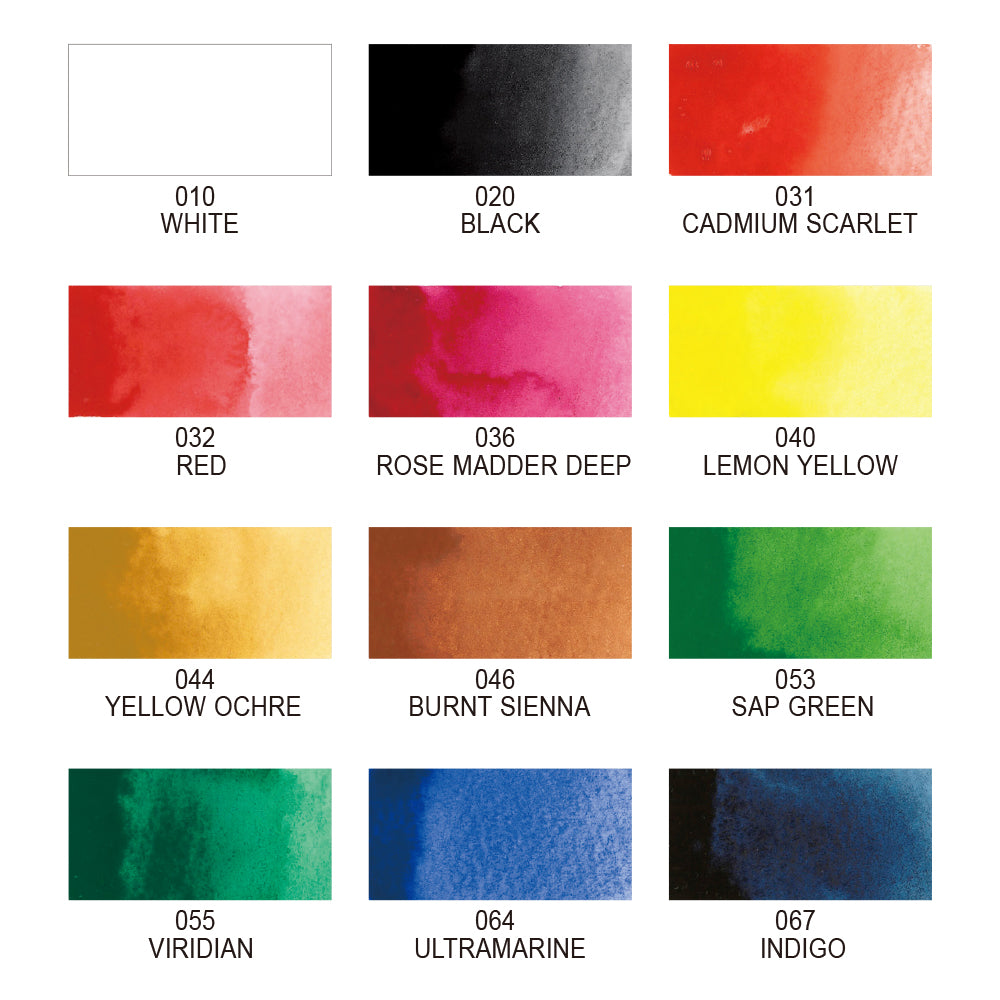 GANSAI TAMBI Watercolour Set of 12 Colours