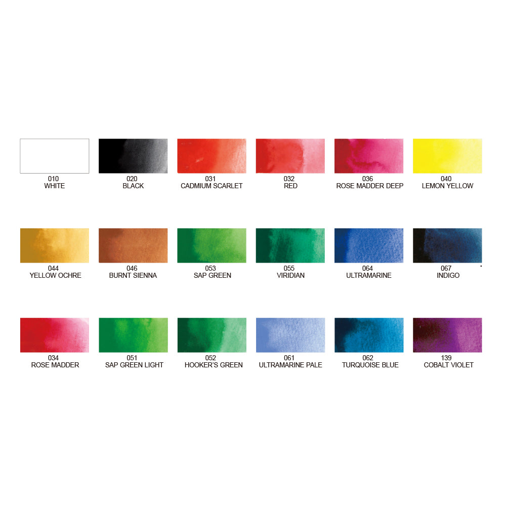GANSAI TAMBI Watercolour Set of 18 Colours