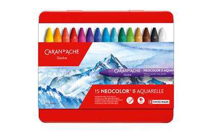 Neocolor II Water-Soluble Crayons Tin