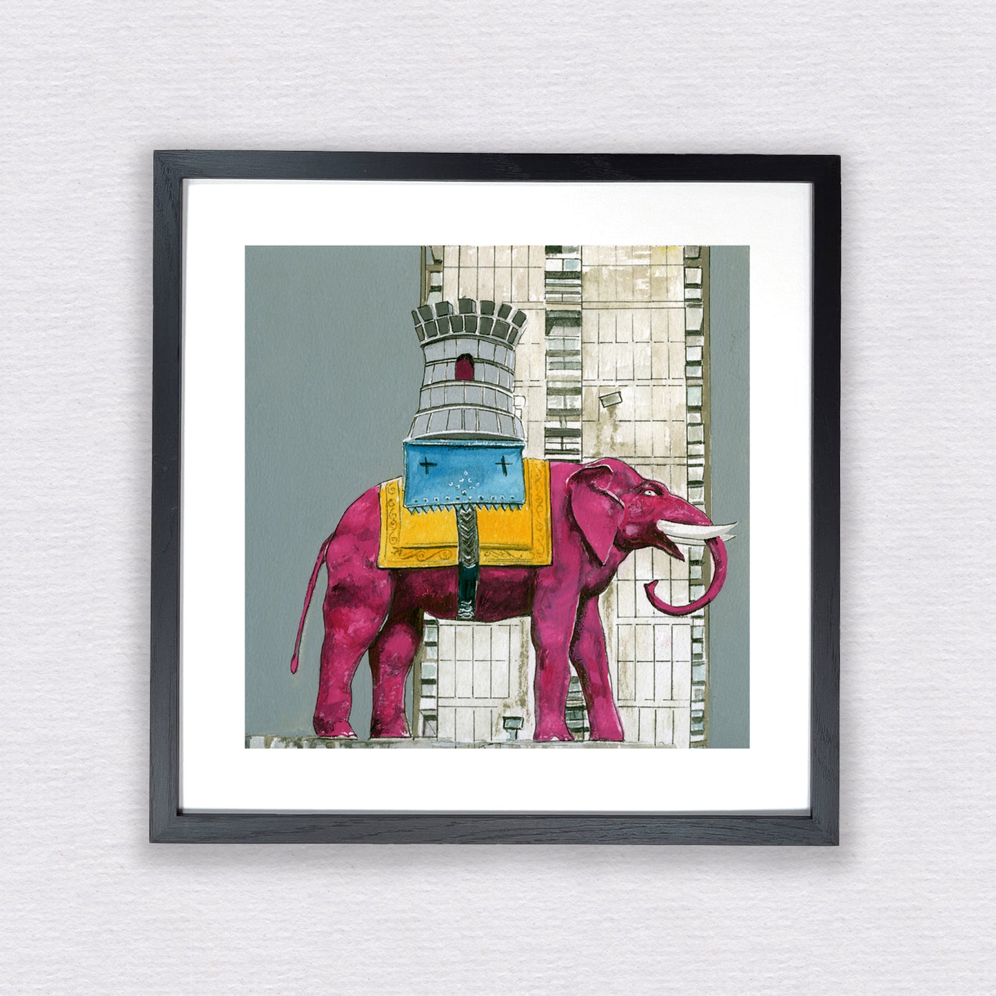Pink Elephant Print