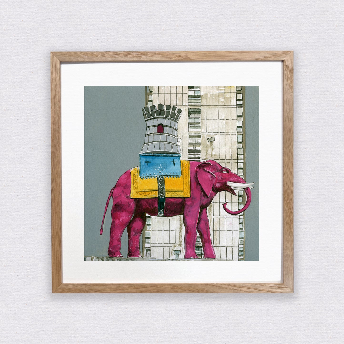 Pink Elephant Print