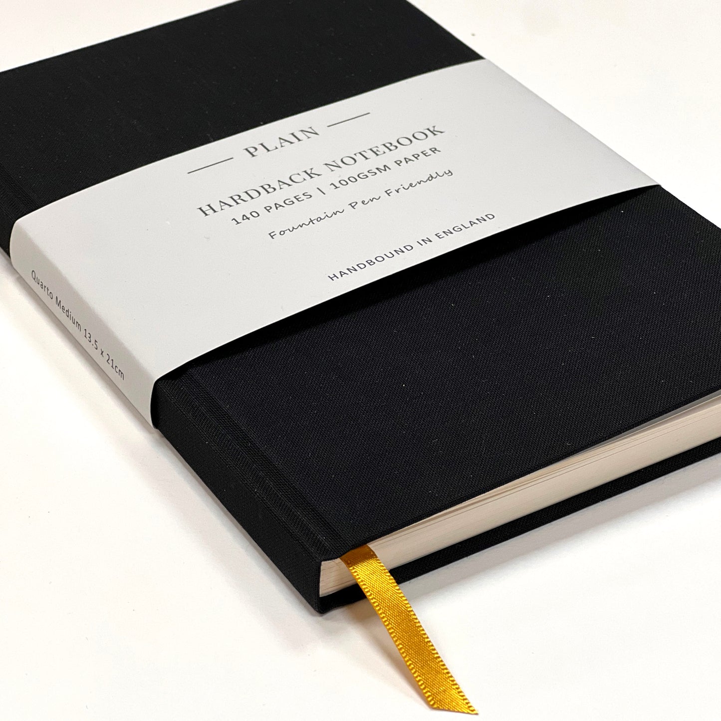 Quarto Medium Clothbound Plain Notebook