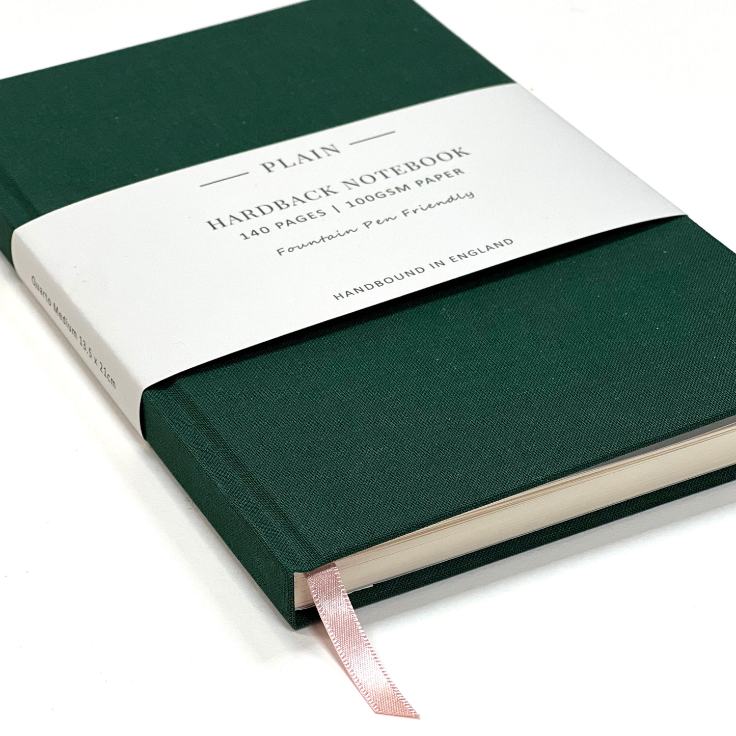 Quarto Medium Clothbound Plain Notebook