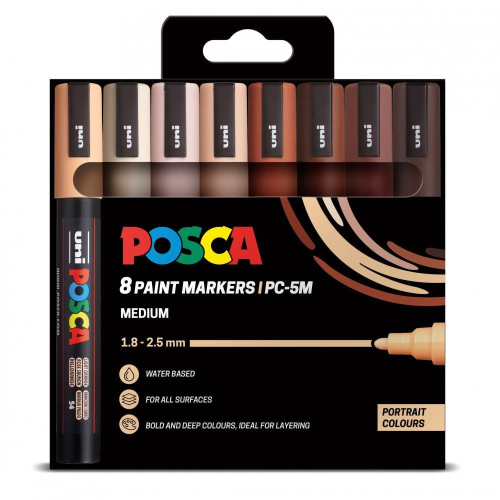 
POSCA Marker Medium PC-5M Portrait Set