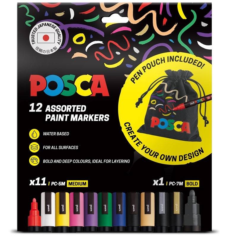 POSCA Marker Medium PC-5M Set with Pouch