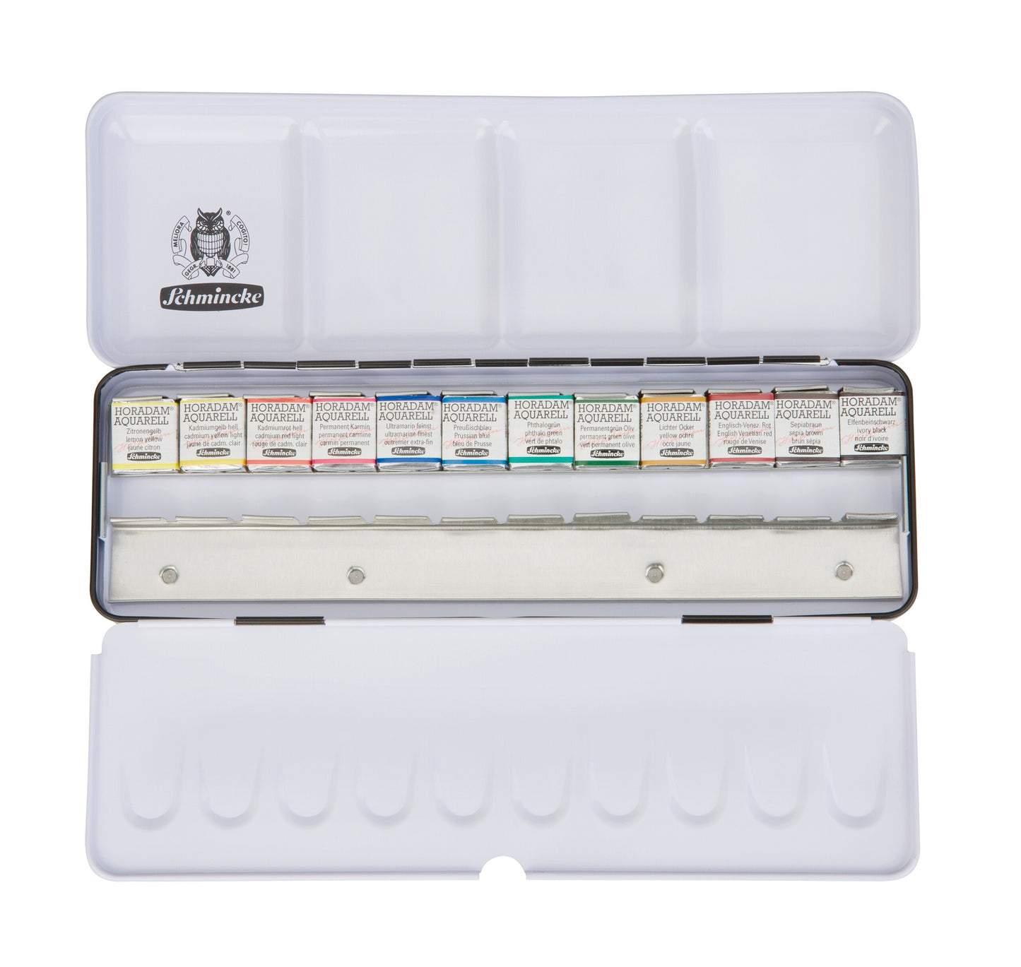 HORADAM Aquarell Set 12 x Half Pans + Extra Space