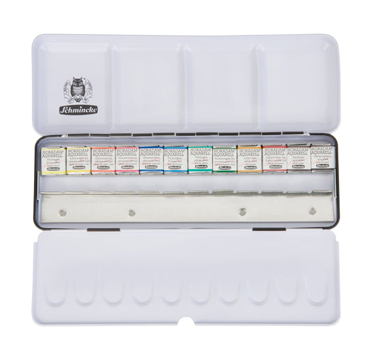 HORADAM Aquarell Set 12 x Half Pans + Extra Space