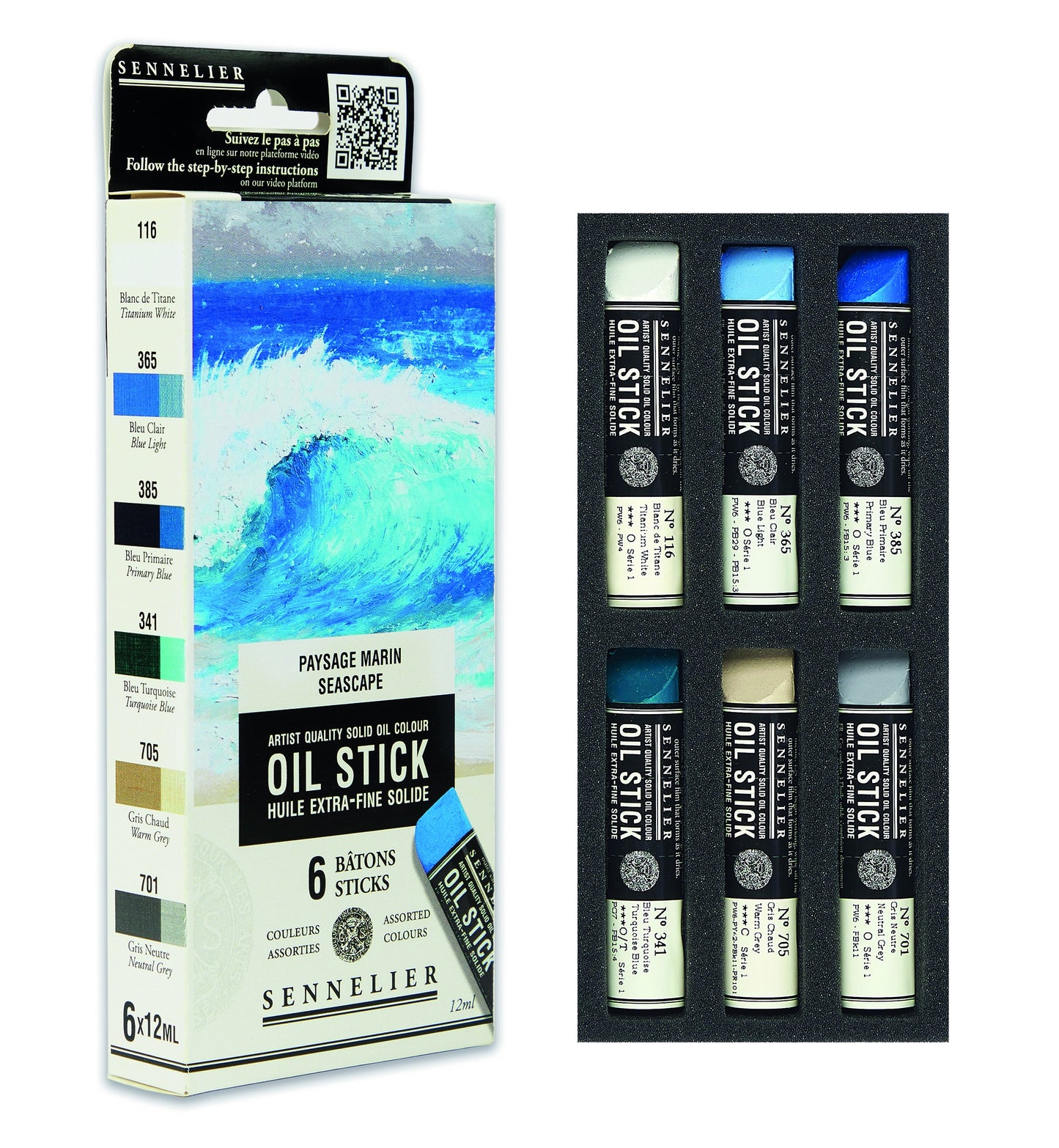 Sennelier Mini Oil Stick Set Seascape