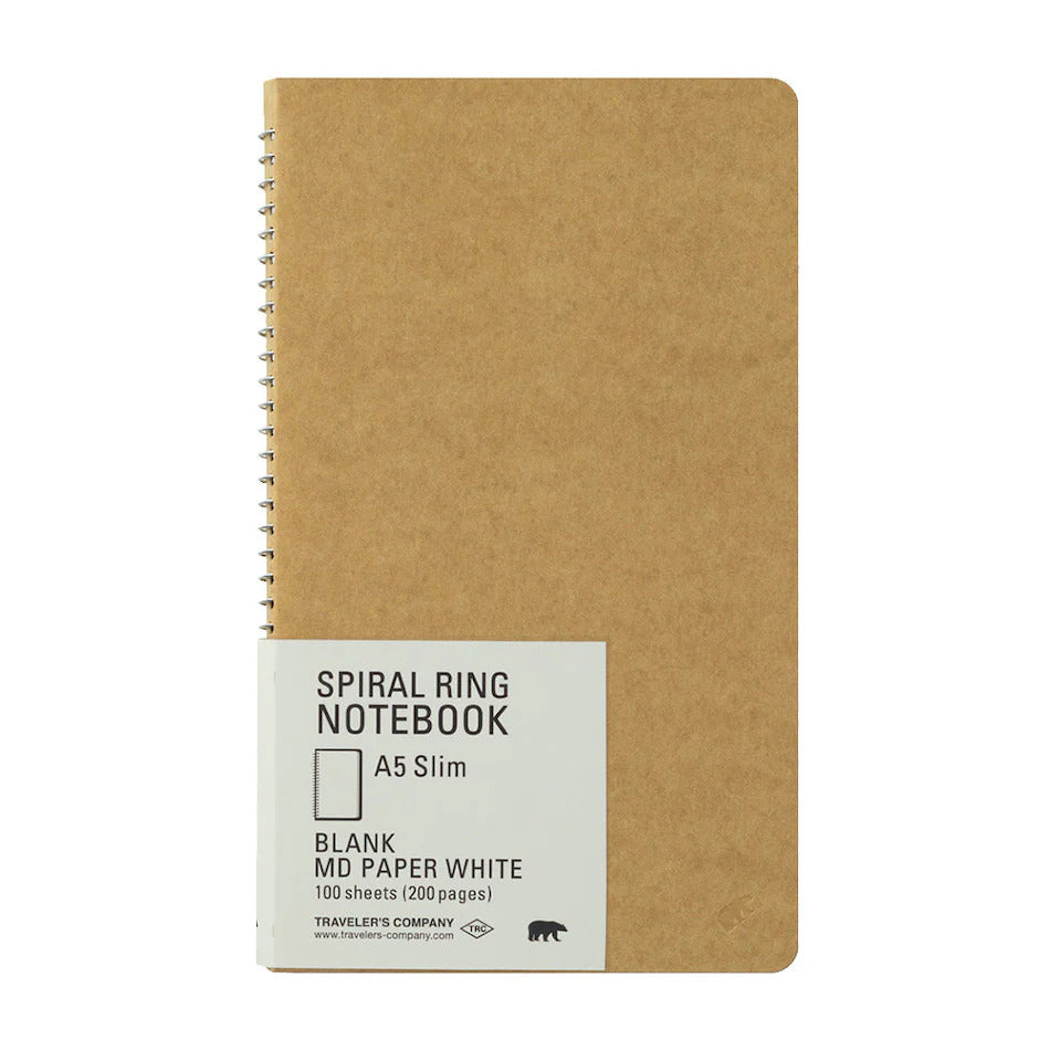 Traveler's Company Spiral MD White Blank Notebook