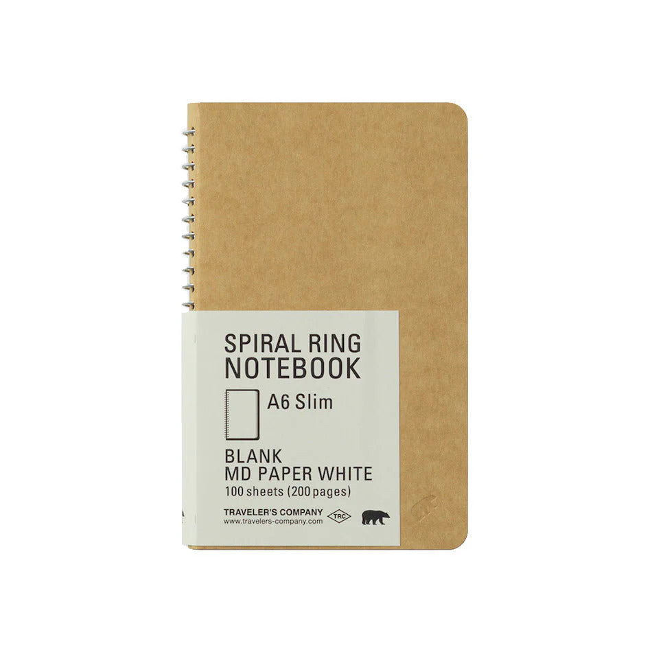 Traveler's Company Spiral MD White Blank Notebook