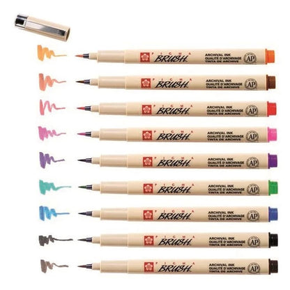 Sakura Pigma Brush set | 9 colours