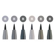 PITT Pen Brush Wallet of 6 Grey