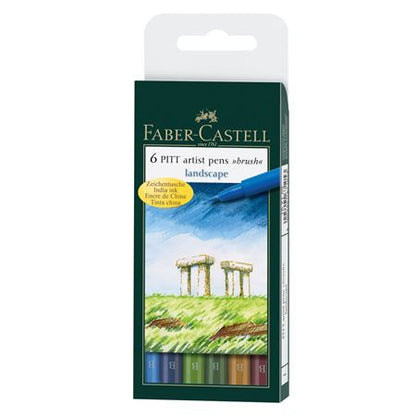 PITT Pen Brush Wallet of 6 Landscape