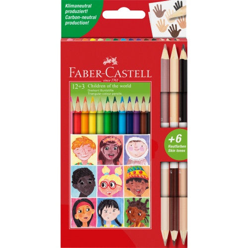 Faber-Castell Colour Pencil Triangular 12+3 Skintones