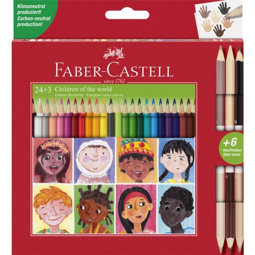 Faber-Castell Colour Pencil Triangular 24+3 Skintones