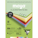 Maya Assorted Colours Pad 120gsm