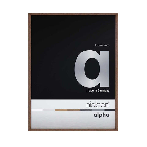Nielsen dark brown metal and wood alpha readymade frame