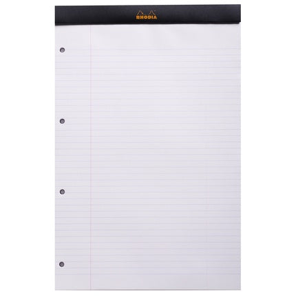 Rhodia A4 Ruled Pad with Punched Holes