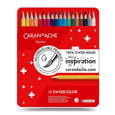 Caran D'Ache Swisscolor Water-Soluble Colour Pencils