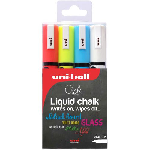 Uni-Ball Chalk Marker Medium Set of 4