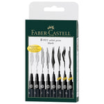 Faber Castell Black Pitt Pen Set of 8