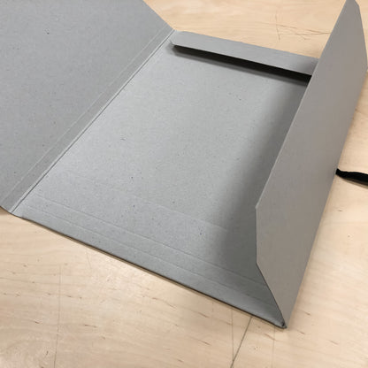 Grey Card Folder with Ribbon